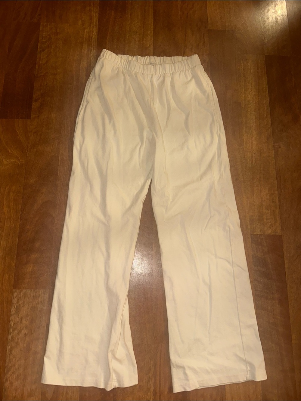 John Galt Brandy Melville Women's Cream Wide-Leg Pants